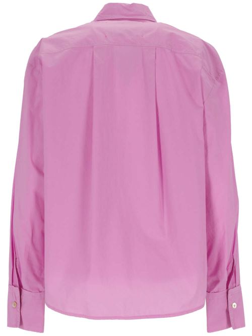 bubblegum pink cotton poplin texture box-pleat Forte forte | 120992042